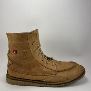 Oliberte Windok Work Boots Men 46 US 13 Brown Nubuck Leather Lace Up Moc Toe